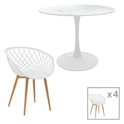 Τραπεζαρία Ezra-balou I 5τμχ 120x120εκ. Pakketo