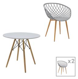 Τραπεζαρία Ezra-julita 3τμχ 80x80εκ. Pakketo