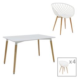 Τραπεζαρία Ezra-natali 5τμχ 80x120εκ. Pakketo