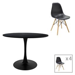 Τραπεζαρία Julita-balou I 5τμχ 120x120εκ. Pakketo
