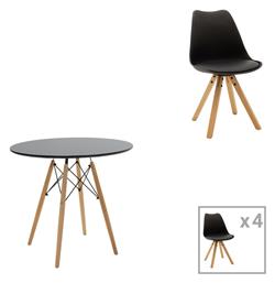 Τραπεζαρία Julita-caron 5τμχ 80x80εκ. Pakketo