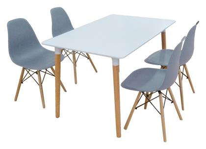 Τραπεζαρία Loft 5τμχ Grey 120x80εκ. Zita Plus