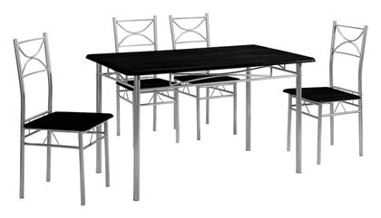 Τραπεζαρία Loreto με 4 Καρέκλες 120x70εκ. Woodwell