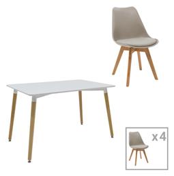 Τραπεζαρία Natali-gaston A 5τμχ 120x80εκ. Pakketo