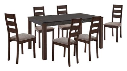 Τραπεζαρία Sienna 7τμχ 150x90εκ. Woodwell