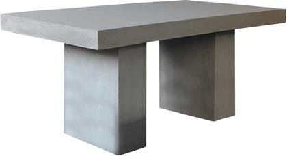 Τραπέζι Δείπνου Concrete Cement Grey 160x90x75cm - Woodwell