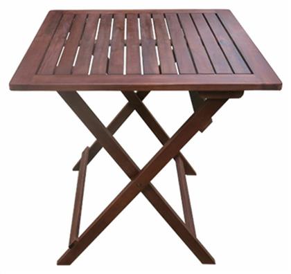 Τραπέζι Easy Πτυσσόμενο 60x60x70εκ. Καφέ - Woodwell