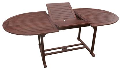 Τραπέζι Garden Επεκτεινόμενο 150(+50)x100x74εκ. Καφέ - Woodwell