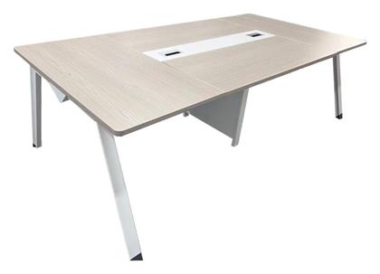 Τραπέζι Συνεδριάσεων Armadi 240x120x75εκ. Γκρι-λευκή - Pakketo