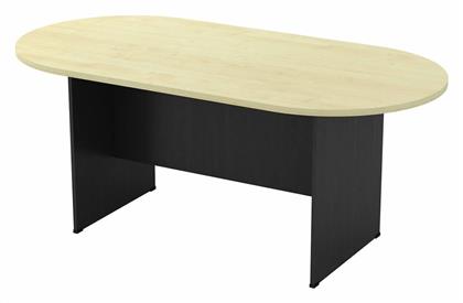 Τραπέζι Συνεδριάσεων Oval 180x90x75εκ. Γκρι Σκούρο - Woodwell