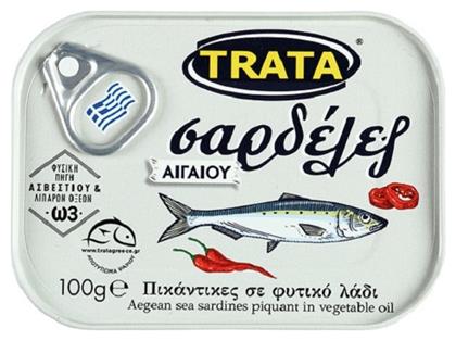 Σαρδέλες Πικάντικες Σε Φυτικό Λάδι 100gr Trata