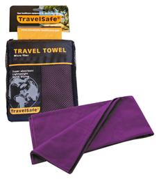 Πετσέτα Προσώπου Microfiber Μωβ 135x70εκ. Travelsafe