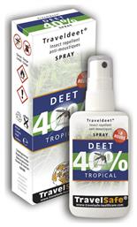 Travel Deet 40% Εντομοαπωθητικό Spray XL 200ml Travelsafe