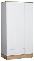 Τρίφυλλη Base 103x52x198cm Λευκό / Sonoma - Megapap