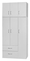 Τρίφυλλη με Πατάρι Zelia 90x42x180cm Λευκή - Pakketo