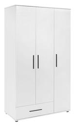 Τρίφυλλη Ντουλάπα Ρούχων Bianco Λευκό 103x52x187cm - Megapap