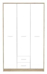 Τρίφυλλη Serenity 118.5x54x196.5cm Sonoma-Λευκό - Pakketo