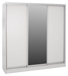Τρίφυλλη Συρόμενη με Καθρέπτη 200x60x210cm Λευκή - HomeMarkt
