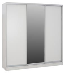 Τρίφυλλη Συρόμενη με Καθρέπτη 240x60x240cm Λευκή - HomeMarkt