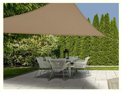 Τριγωνικό Δίχτυ Σκίασης Καφέ 3.6m 150gr/m² - Aria Trade