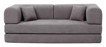 Τριθέσιος Καναπές Κρεβάτι Υφασμάτινος 200x100x75εκ. Σκούρο Γκρι - Next