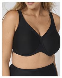 Modern Soft Cotton Μαύρο Minimizer Σουτιέν χωρίς Ενίσχυση με Μπανέλες Triumph