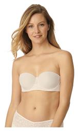 Vivid Spotlight Strapless Balconette Μπεζ Σουτιέν χωρίς Ενίσχυση με Μπανέλες Triumph