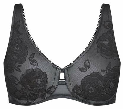 Wild Rose Sensation W01 Μαύρο Minimizer Σουτιέν χωρίς Ενίσχυση με Μπανέλες Triumph