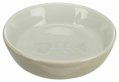 Ceramic Fishbone Κεραμικό Πιάτο Γάτας Φαγητού & Νερού Μπεζ 200ml Trixie