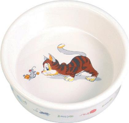 Trixie Porcelain Κεραμικό Μπολ Γάτας Φαγητού & Νερού Λευκό 200ml 12cm από το Plus4u