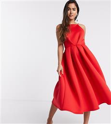 True Violet exclusive backless prom midi dress in red από το Asos