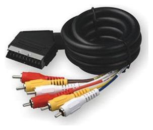 AV Cable Scart male - 6x RCA male 1.5m (12334) TrustWire