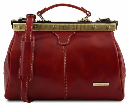 Δερμάτινη Ιατρική Τσάντα Michelangelo σε Κόκκινο Χρώμα Tuscany Leather