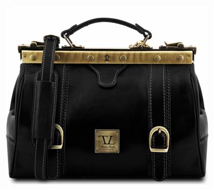 Δερμάτινη Ιατρική Τσάντα Mona Lisa σε Μαύρο Χρώμα Tuscany Leather