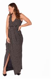 Maxi Φόρεμα με Σκίσιμο ΜΑΥΡΟ Twenty 29