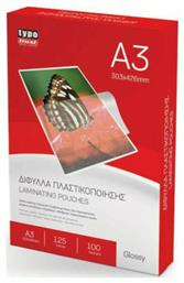 Δίφυλλα Πλαστικοποίησης Α3 100 Τμχ. 125 Micron Typotrust