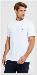 U.S. Polo Assn. Ανδρικό T-shirt Λευκό Μονόχρωμο - US Polo Assn
