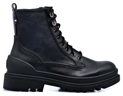 U.S. Polo Assn. Bruna Δερμάτινα Γυναικεία Αρβυλάκια με Τακούνι Μαύρα - US Polo Assn