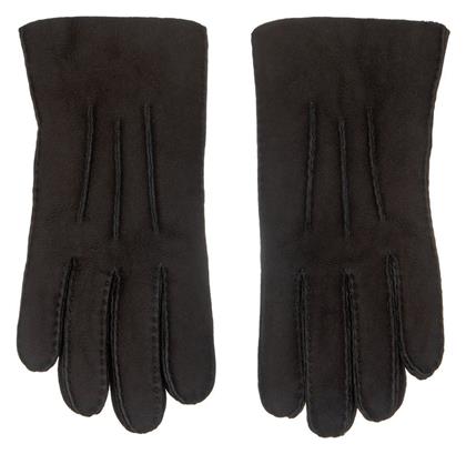 18712 Contrast Sheepskin Tech Μαύρα Γυναικεία Δερμάτινα Γάντια Αφής Ugg Australia