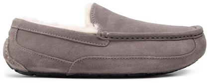 Ascot Κλειστές Χειμερινές Ανδρικές Παντόφλες με Γούνα Γκρι Ugg Australia