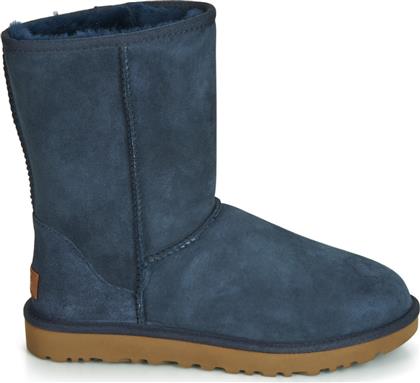 Ugg Australia Classic Short II Suede Γυναικείες Μπότες με Γούνα Navy Μπλε από το Factory Outlet