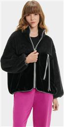 Ugg Australia Fleece Γυναικεία Ζακέτα με Φερμουάρ σε Μαύρο Χρώμα από το MybrandShoes
