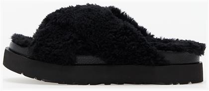 Fuzz Sugar Cross Γυναικεία Σανδάλια σε Μαύρο Χρώμα Ugg Australia