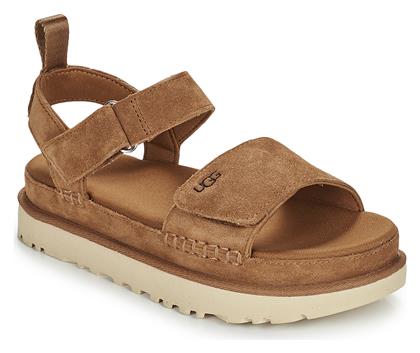 Ugg Australia Γυναικεία Σανδάλια Flatforms σε Καφέ Χρώμα