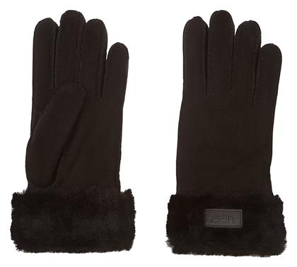 Turn Cuff 17369 Μαύρα Γυναικεία Δερμάτινα Γάντια με Γούνα Ugg Australia