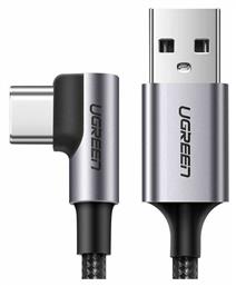 Angle (90°) / Braided USB 2.0 Cable USB-C male - USB-A male Μαύρο 2m (50942) Ugreen