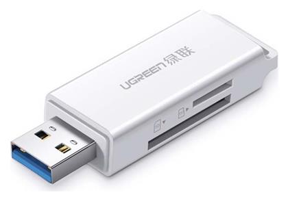 Card Reader USB 3.0 για SD/microSD Λευκό Ugreen