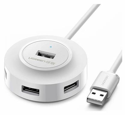 CR106 USB 2.0 Hub 4 Θυρών με σύνδεση USB-A Λευκό Ugreen