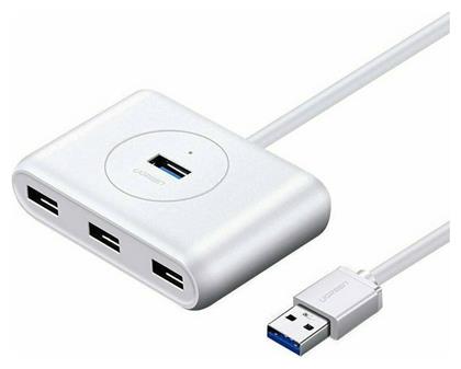 CR113 USB 3.0 Hub 4 Θυρών με σύνδεση USB-A Λευκό 1m Ugreen