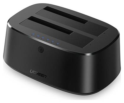 Ugreen Docking Station για 2 Σκληρούς Δίσκους SATA 3.5'' / 2.5'' με σύνδεση USB 3.0 (50857)